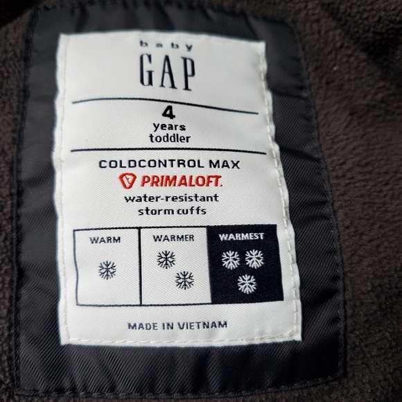 Baby Gap Coldcontrol Max Black Winter Coat Size 4 yrs - Picture 3 of 4
